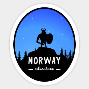 Norway Adventure Sticker, for Norway Lovers, Adventure Sticker